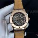 Perfect Replica Hublot Big Bang Rose Gold Case Blue Roman Hollow Face 45mm Watch (8)_th.jpg